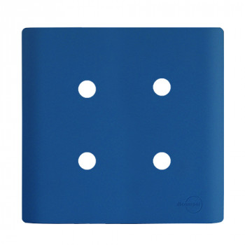 Placa p/ 4 Furos 4x4 - Novara Azul Fosco